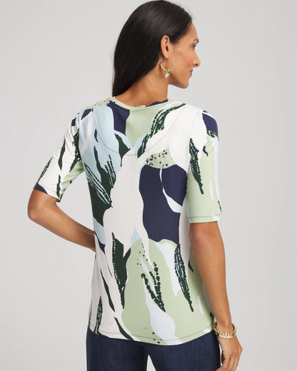 Chico's Women | Touch of Cool™ Elbow-Sleeve Perfect Tee SAGE MEADOW