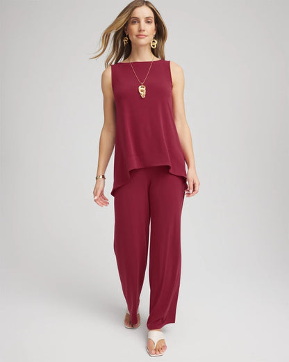 Chico's Women | Travelers™ Knit High-Low Hem Top RUSSET RED