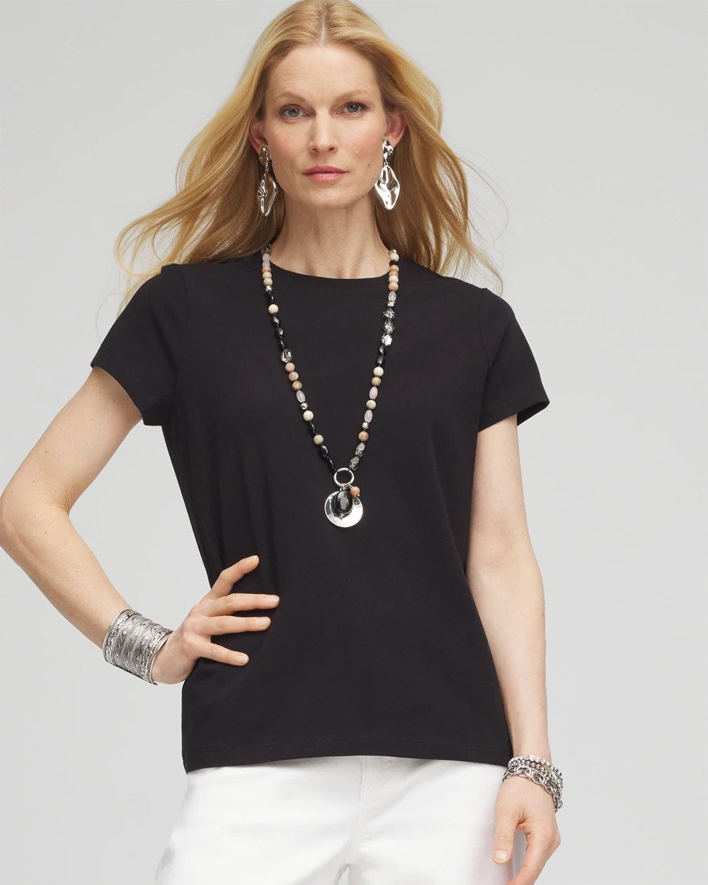 Chico's Women | Perfect Crewneck Tee BLACK