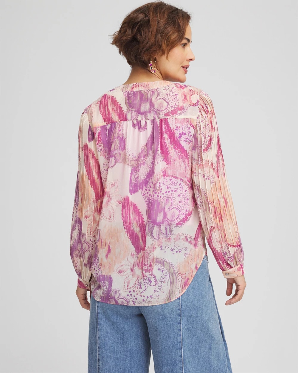 Chico's Women | Georgette Pintuck Blouse PURPLE CLOVER