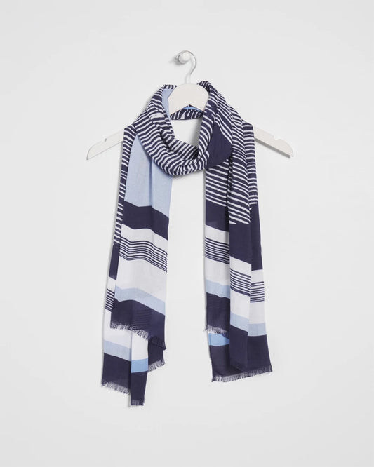 Chico's Women | Printed Woven Oblong Scarf PASSPORT BLUE