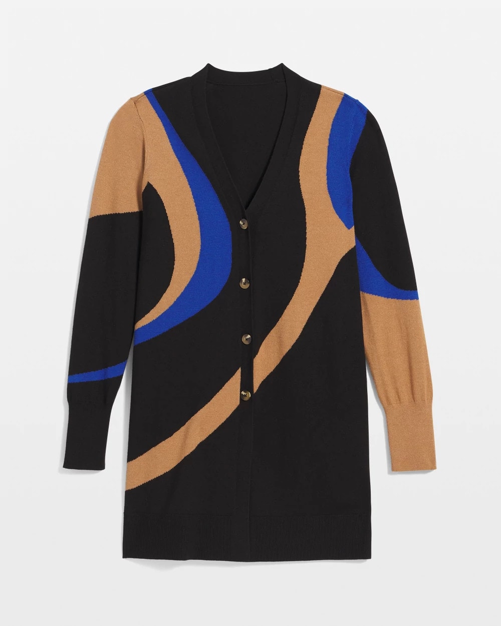 Chico's Women | Ella Colorblock Cardigan Sweater BLACK