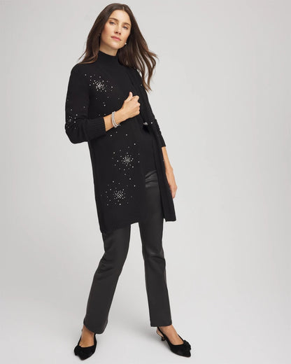 Chico's Women | Rhinestone Embellished Cardigan BLACK