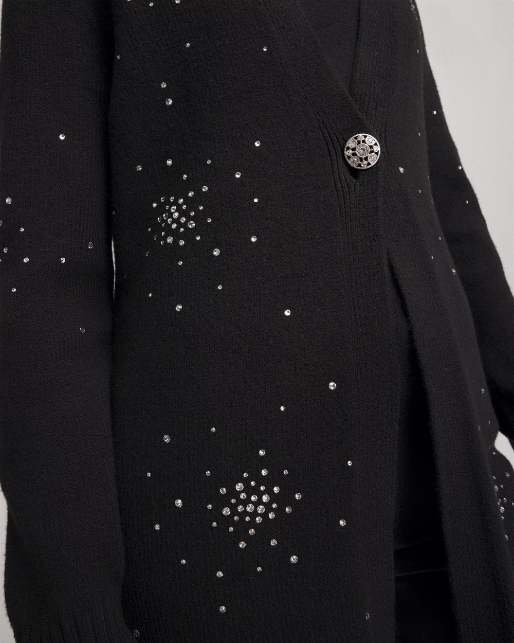 Chico's Women | Rhinestone Embellished Cardigan BLACK