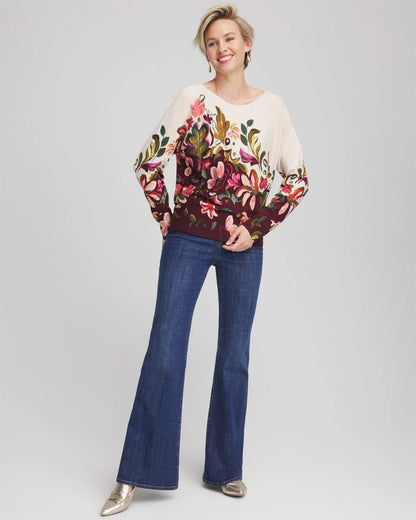 Chico's Women | Ella Dolman Pullover Sweater DEEP CHIANTI