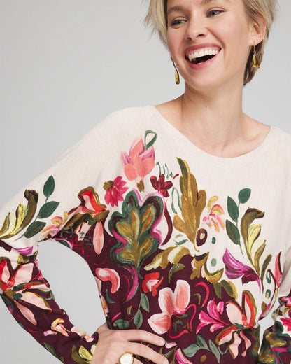 Chico's Women | Ella Dolman Pullover Sweater DEEP CHIANTI