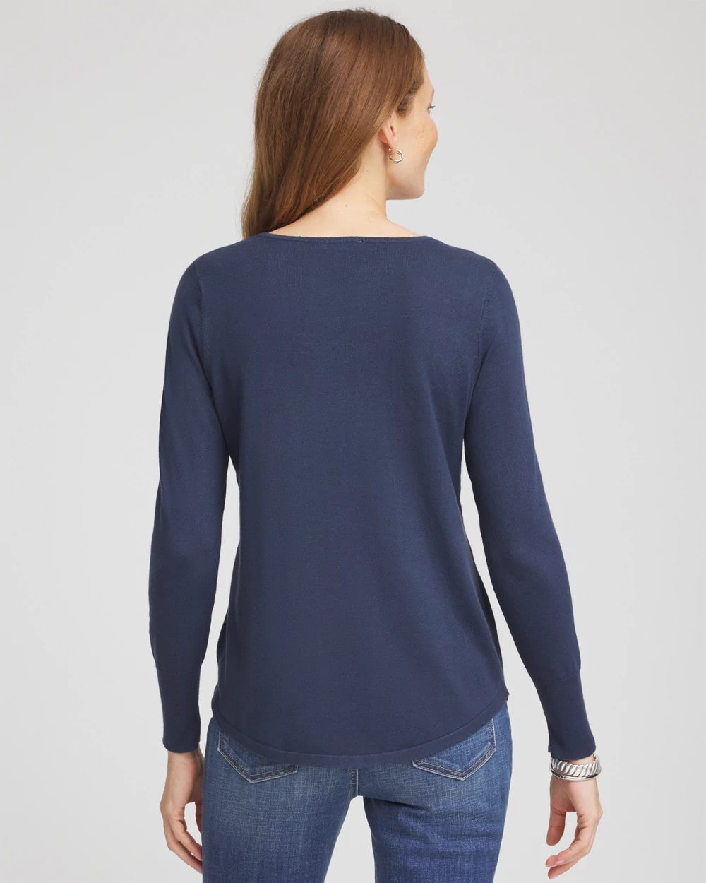 Chico's Women | Ella Embellished V-Neck Sweater INDIGO SKY