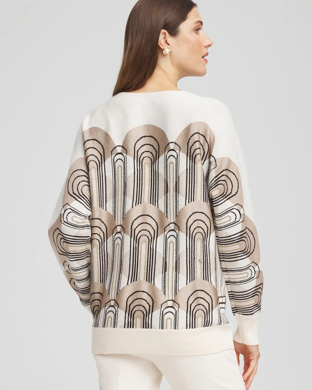 Chico's Women | Art Deco Dolman Pullover Sweater ENGLISH CREAM