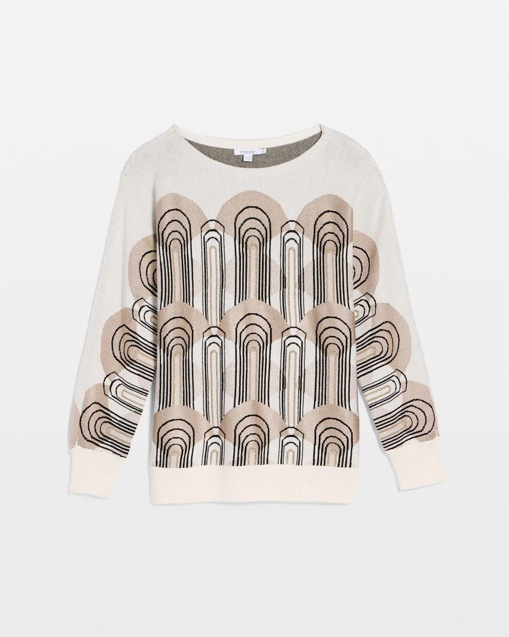 Chico's Women | Art Deco Dolman Pullover Sweater ENGLISH CREAM