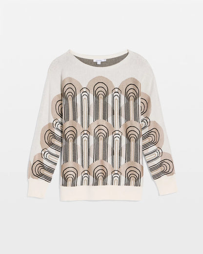 Chico's Women | Art Deco Dolman Pullover Sweater ENGLISH CREAM