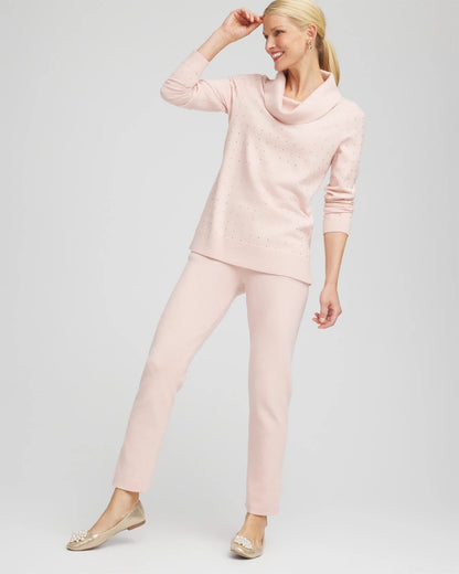 Chico's Women | Zenergy® Luxe Diamante Cowlneck Tunic ROSE SMOKE