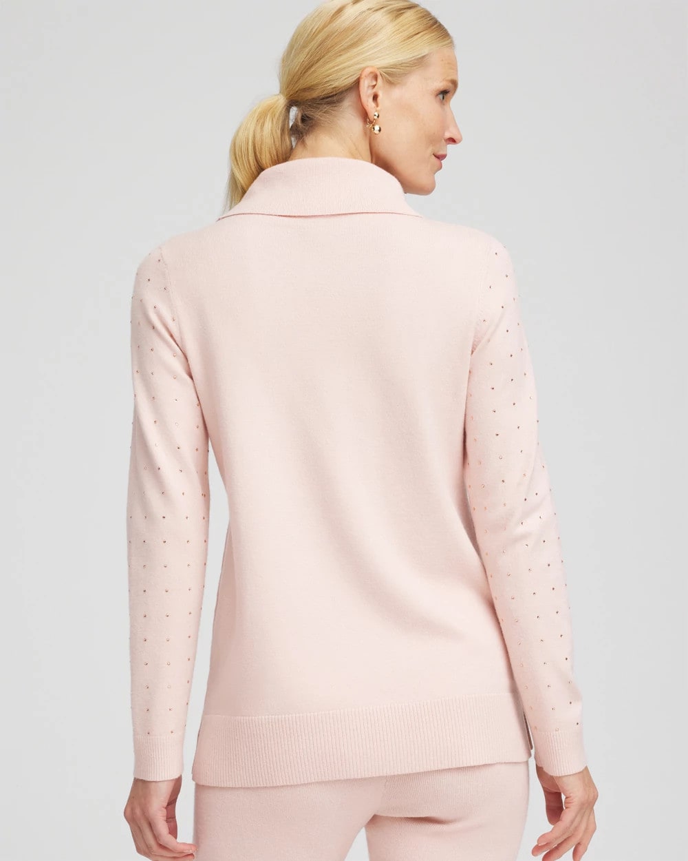 Chico's Women | Zenergy® Luxe Diamante Cowlneck Tunic ROSE SMOKE