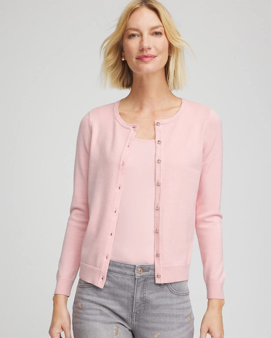Chico's Women | Crewneck Cardigan BLUSHED
