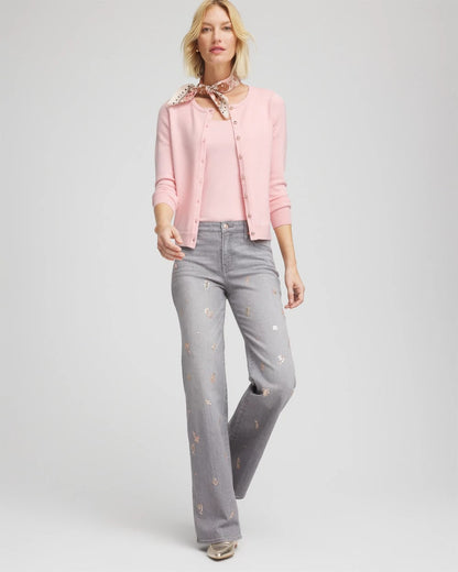 Chico's Women | Crewneck Cardigan BLUSHED
