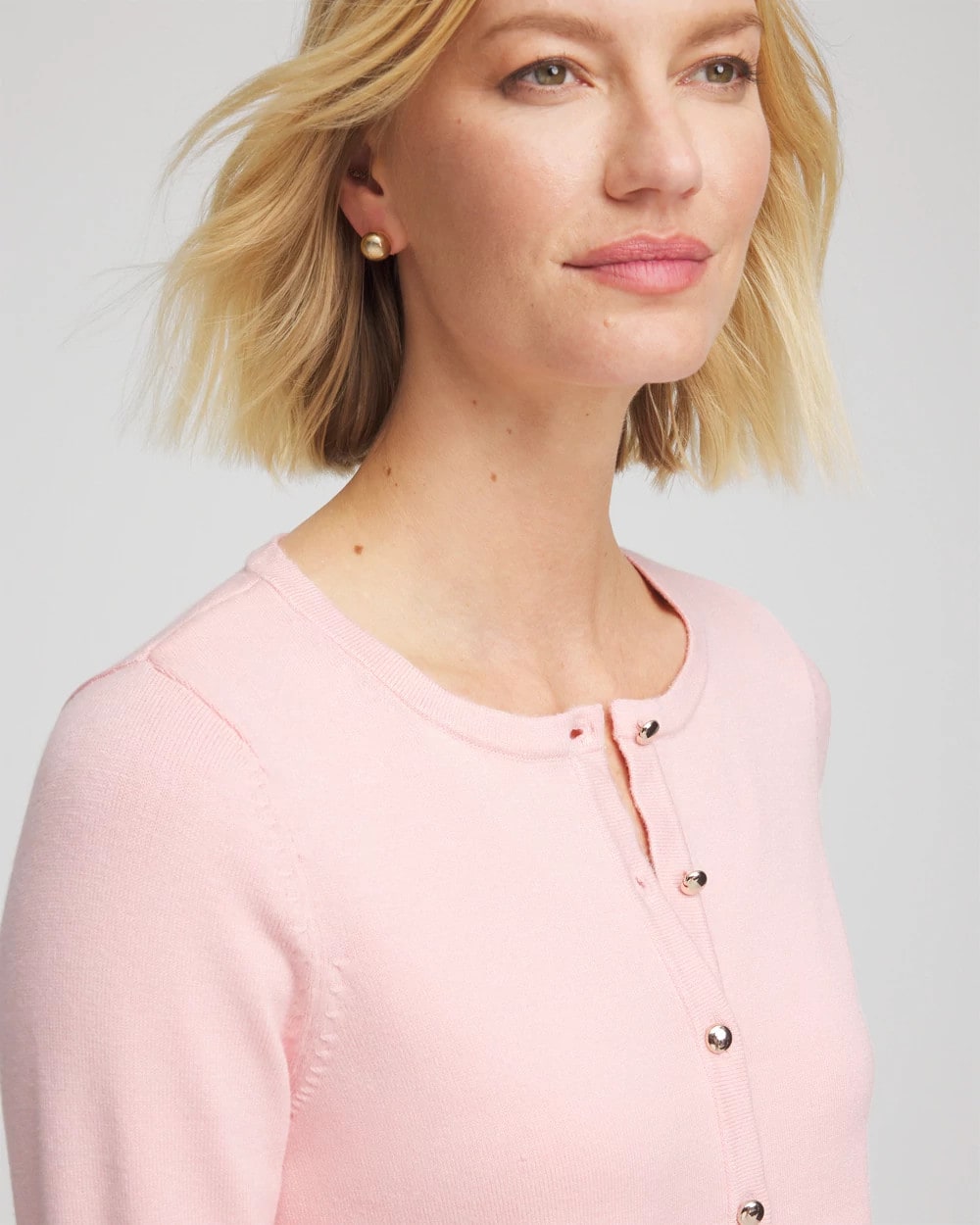 Chico's Women | Crewneck Cardigan BLUSHED