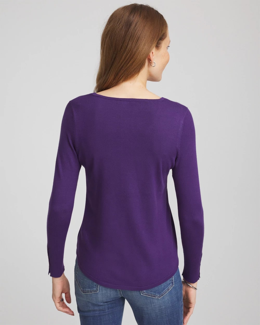 Chico's Women | Ella V-Neck Pullover Sweater PURPLE ELIXIR