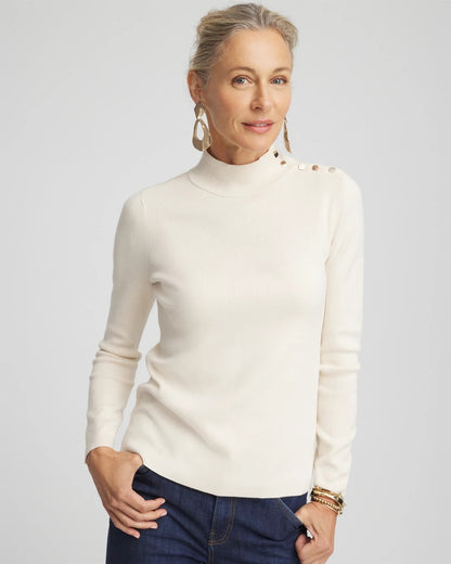 Chico's Women | Ella Mockneck Sweater ENGLISH CREAM