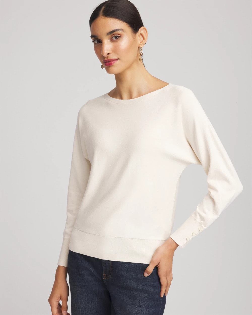 Chico's Women | Ella Boatneck Pullover Sweater ENGLISH CREAM