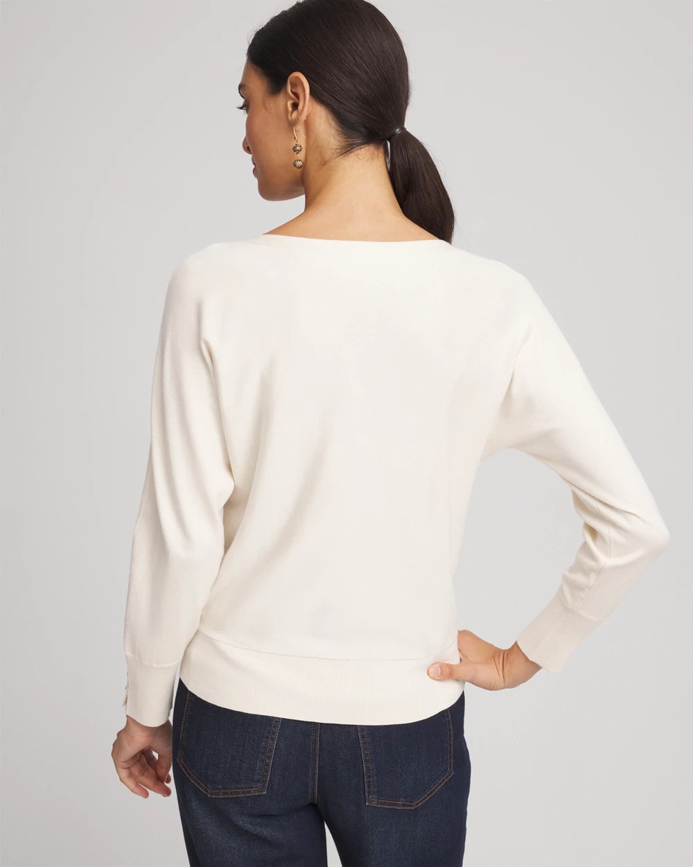 Chico's Women | Ella Boatneck Pullover Sweater ENGLISH CREAM