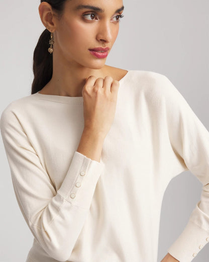 Chico's Women | Ella Boatneck Pullover Sweater ENGLISH CREAM