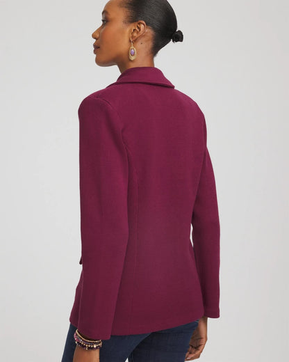 Chico's Women | Single-Breasted Sweater Blazer DEEP CHIANTI