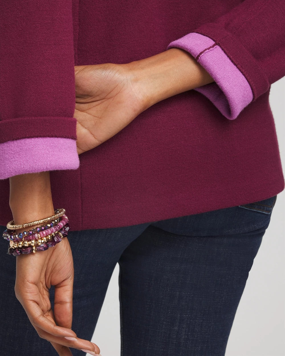 Chico's Women | Single-Breasted Sweater Blazer DEEP CHIANTI