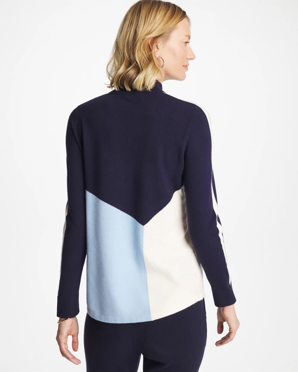 Chico's Women | Zenergy® Luxe Colorblock Half-Zip Pullover CRYSTAL TOPAZ