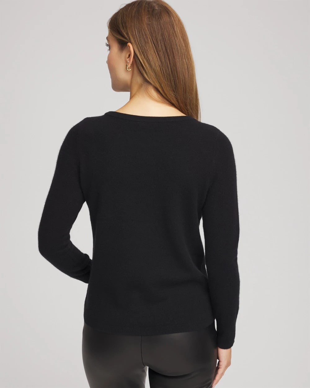 Chico's Women | Embellished Cashmere Pullover Sweater BLACK