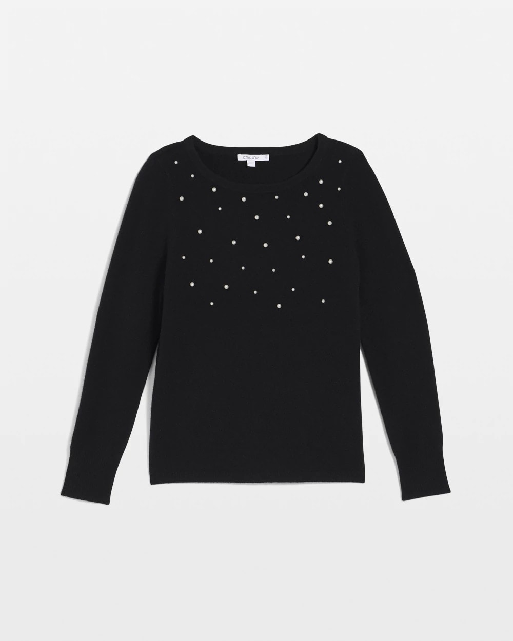 Chico's Women | Embellished Cashmere Pullover Sweater BLACK