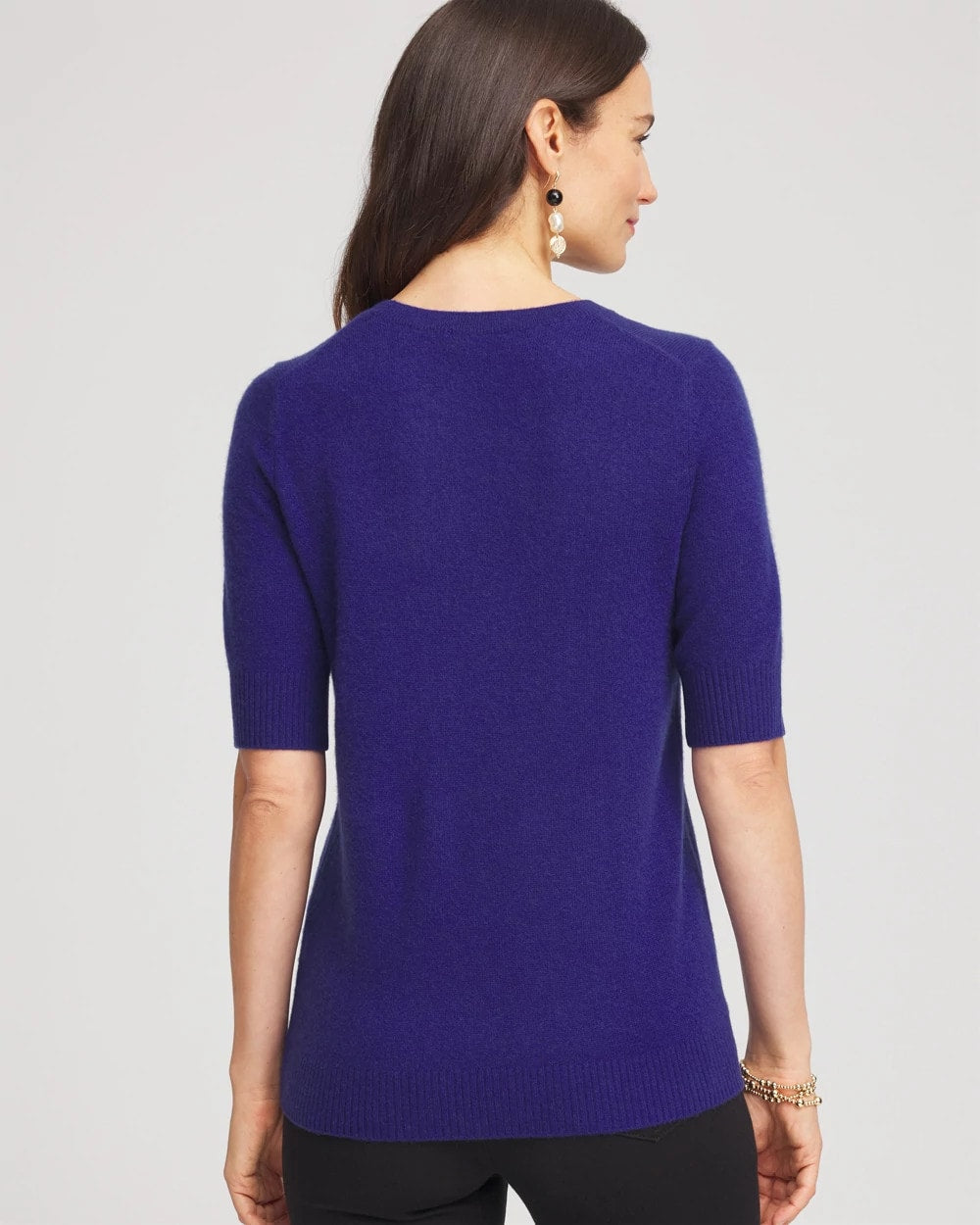 Chico's Women | Crewneck Cashmere Pullover Sweater COBALT