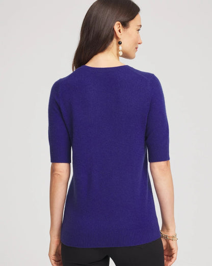 Chico's Women | Crewneck Cashmere Pullover Sweater COBALT