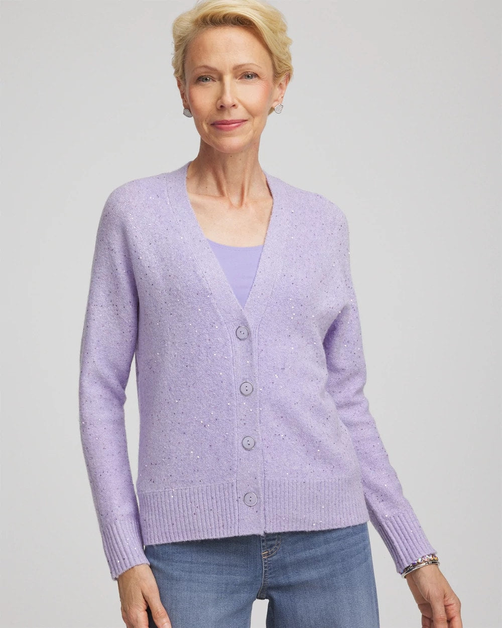 Chico's Women | Shine Boyfriend Cardigan LILAC MIST