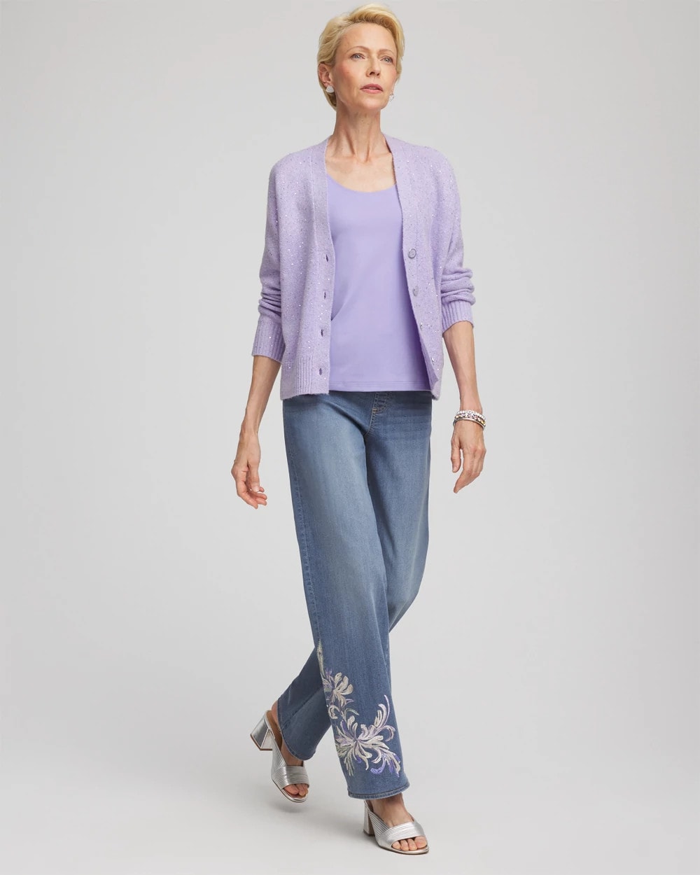 Chico's Women | Shine Boyfriend Cardigan LILAC MIST