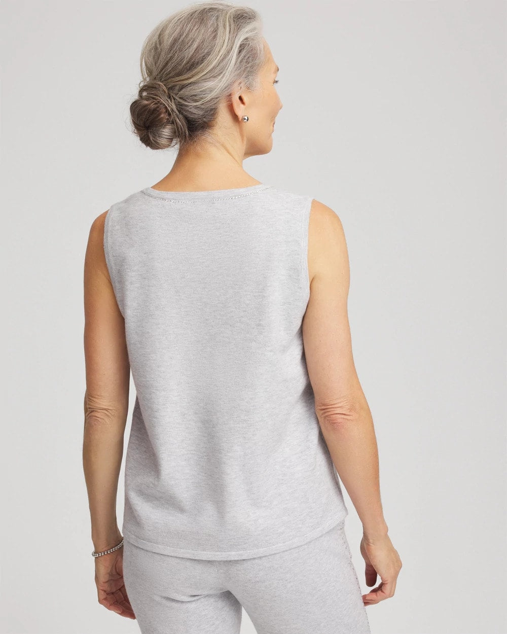 Chico's Women | Zenergy® Luxe Diamante Tank FROSTED GRAY HEATHER