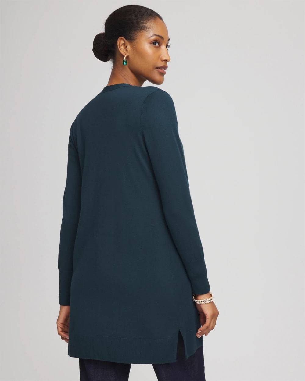 Chico's Women | Ella Pocketed Cardigan Sweater TEAL SHADOW