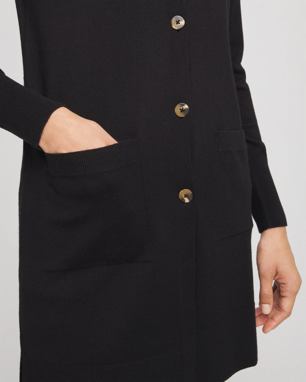 Chico's Women | Ella Pocketed Cardigan Sweater BLACK