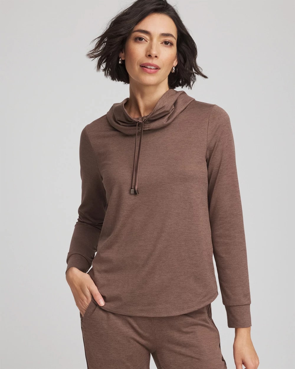 Chico's Women | Zenergy® Cloud Cowlneck Top WALNUT