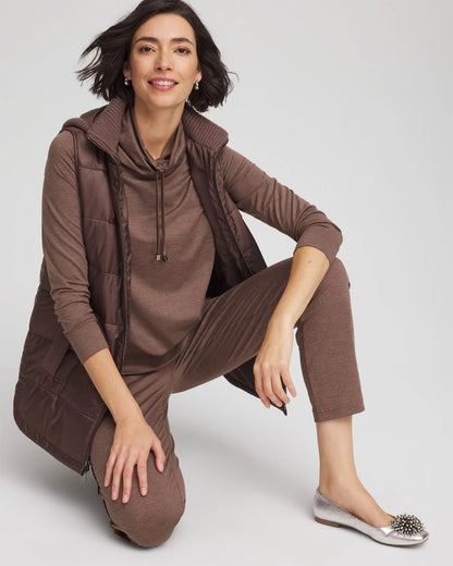 Chico's Women | Zenergy® Cloud Cowlneck Top WALNUT