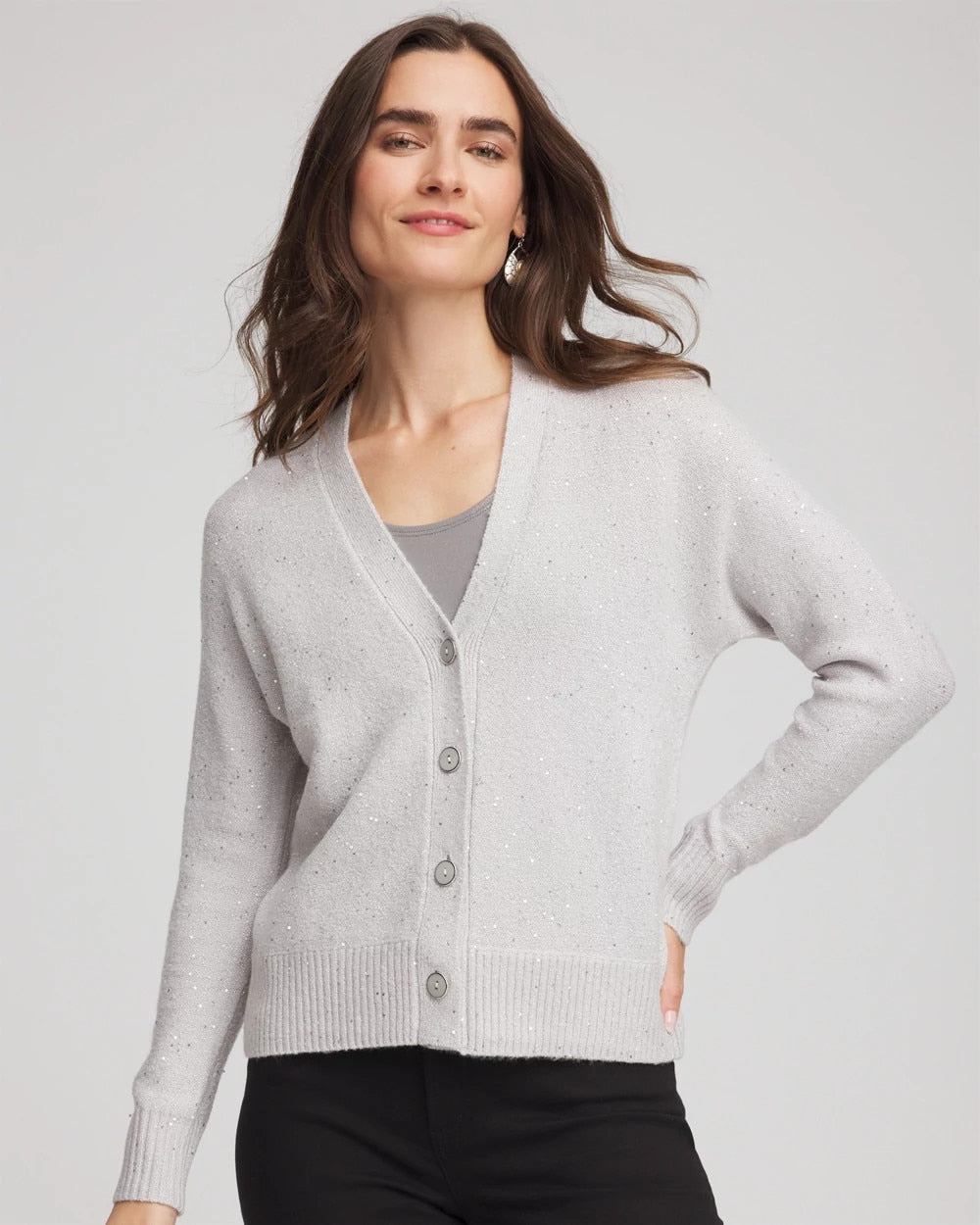 Chico's Women | Shine Boyfriend Cardigan DOVE GRAY