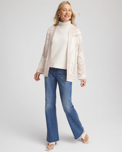 Chico's Women | Abstract Bloom Cardigan ENGLISH CREAM