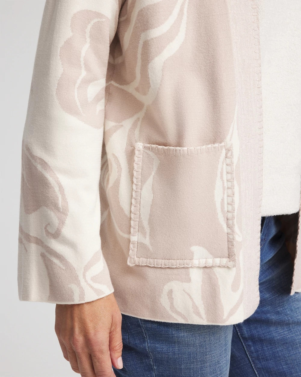 Chico's Women | Abstract Bloom Cardigan ENGLISH CREAM