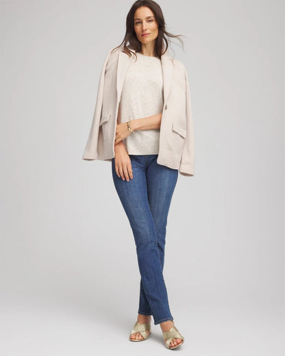 Chico's Women | Crewneck Cashmere Pullover Sweater LIGHT GRAY