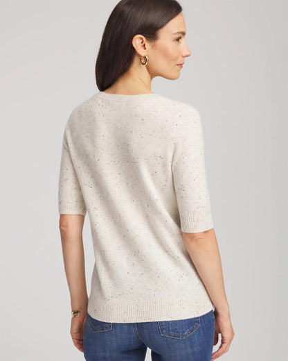 Chico's Women | Crewneck Cashmere Pullover Sweater LIGHT GRAY