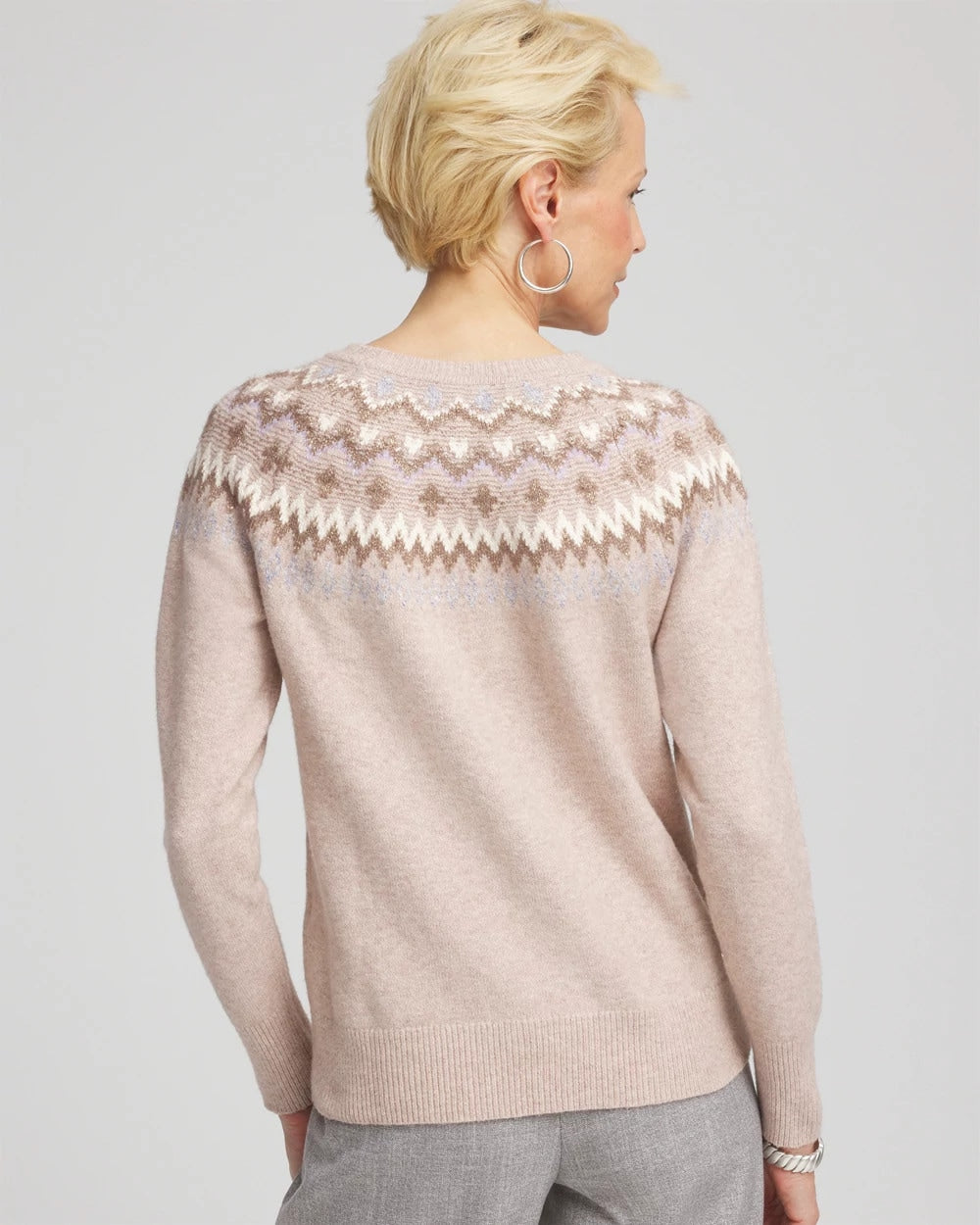 Chico's Women | Fair Isle Sweater BIRCH BARK