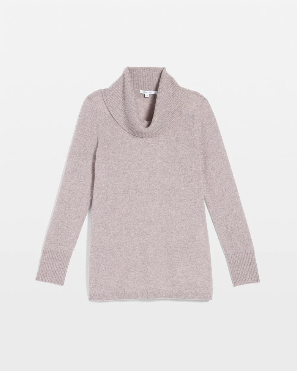 Chico's Women | Cowlneck Cashmere Pullover Tunic TAUPE HEATHER
