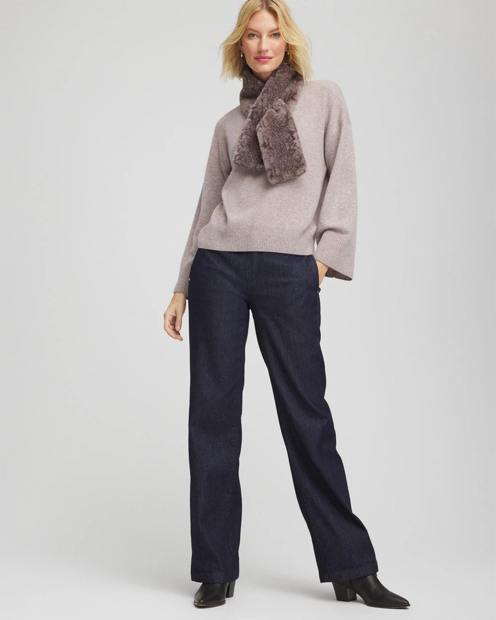 Chico's Women | Cashmere Mockneck Sweater TAUPE HEATHER