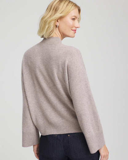 Chico's Women | Cashmere Mockneck Sweater TAUPE HEATHER