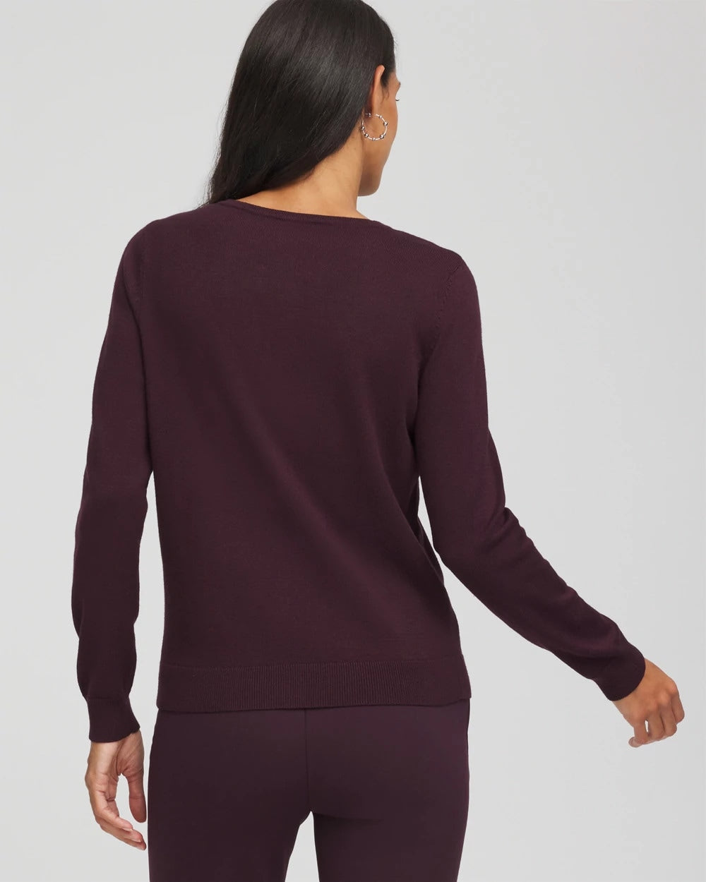 Chico's Women | Embellished Crewneck Cardigan NIGHT BLOOM
