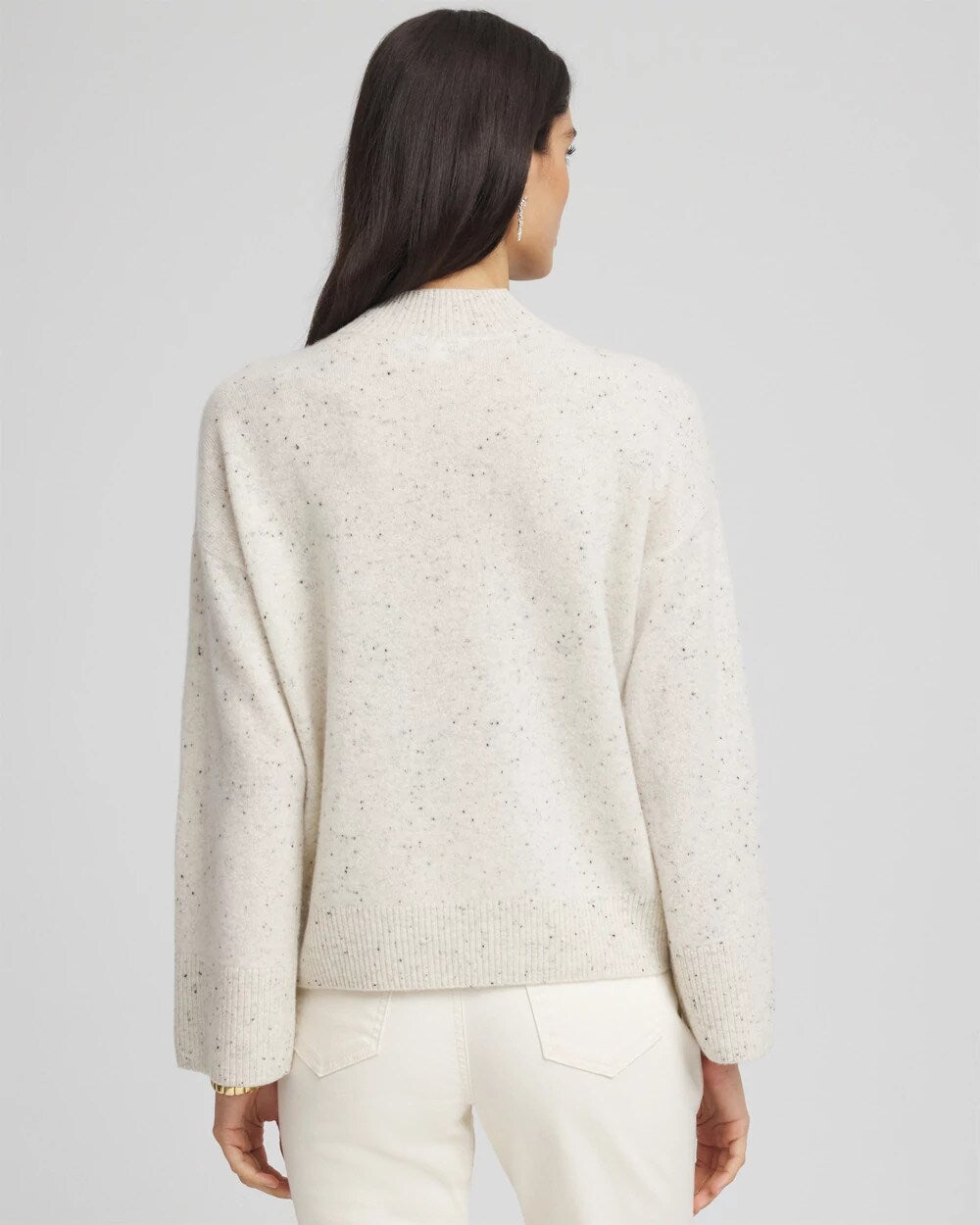 Chico's Women | Cashmere Mockneck Sweater LIGHT GRAY