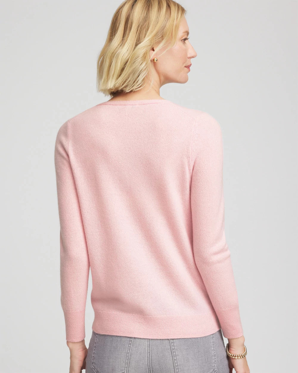 Chico's Women | Relaxed V-Neck Cashmere Sweater BLUSHED